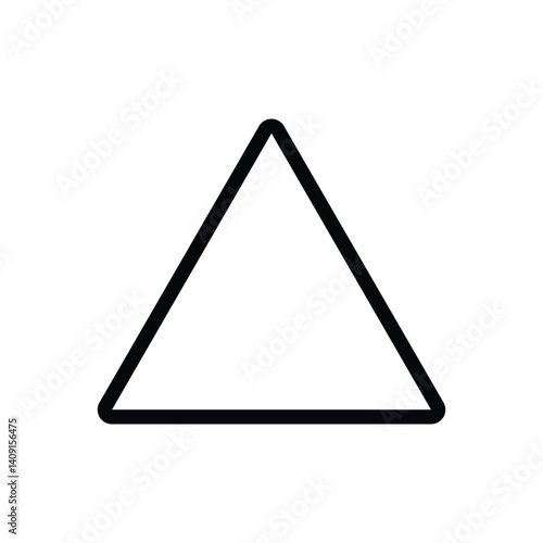 Simple triangle icon. Trendy flat vector design isolated on white background