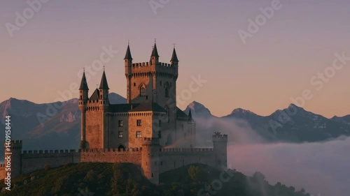 Wallpaper Mural majestic medieval castle at sunrise Torontodigital.ca