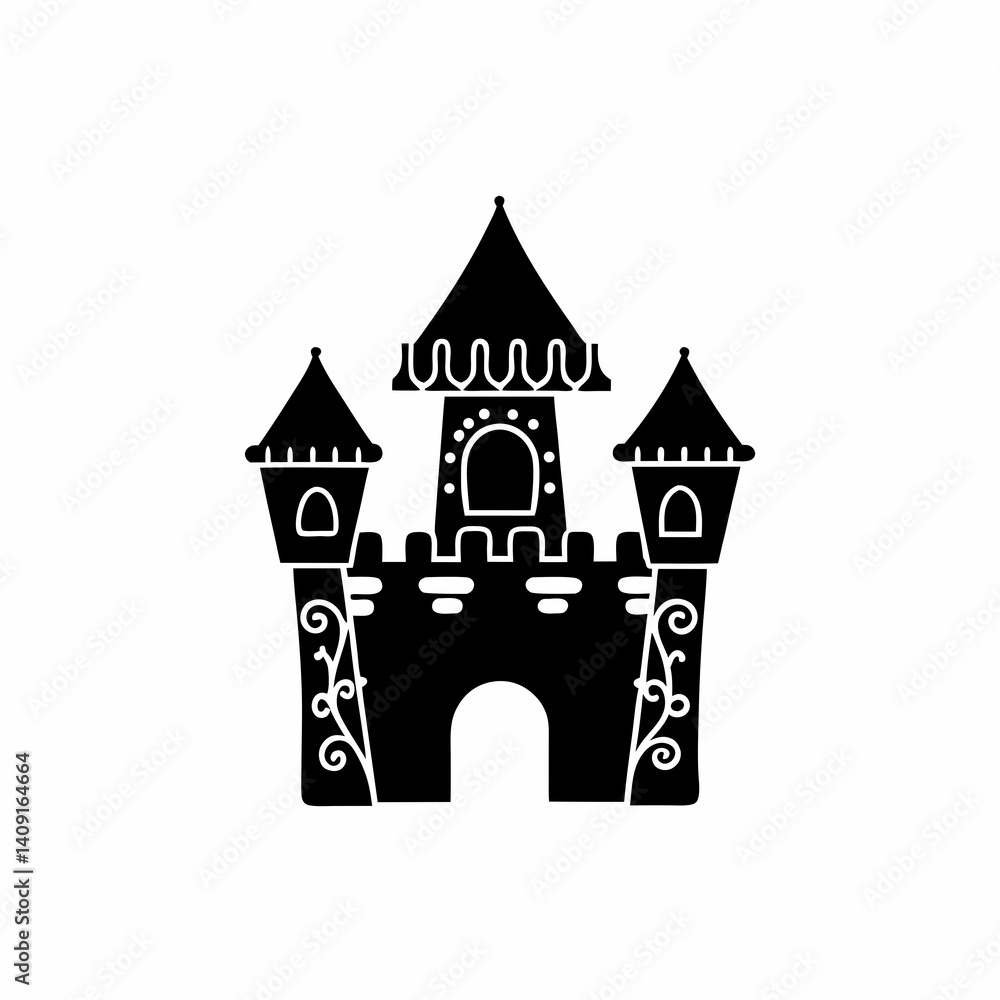 Fototapeta premium creative details Castle Icon Vector Illustration