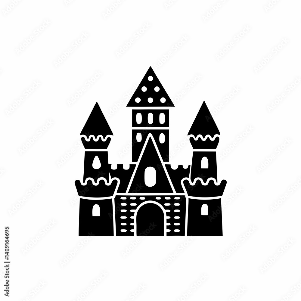 Fototapeta premium creative details Castle Icon Vector Illustration