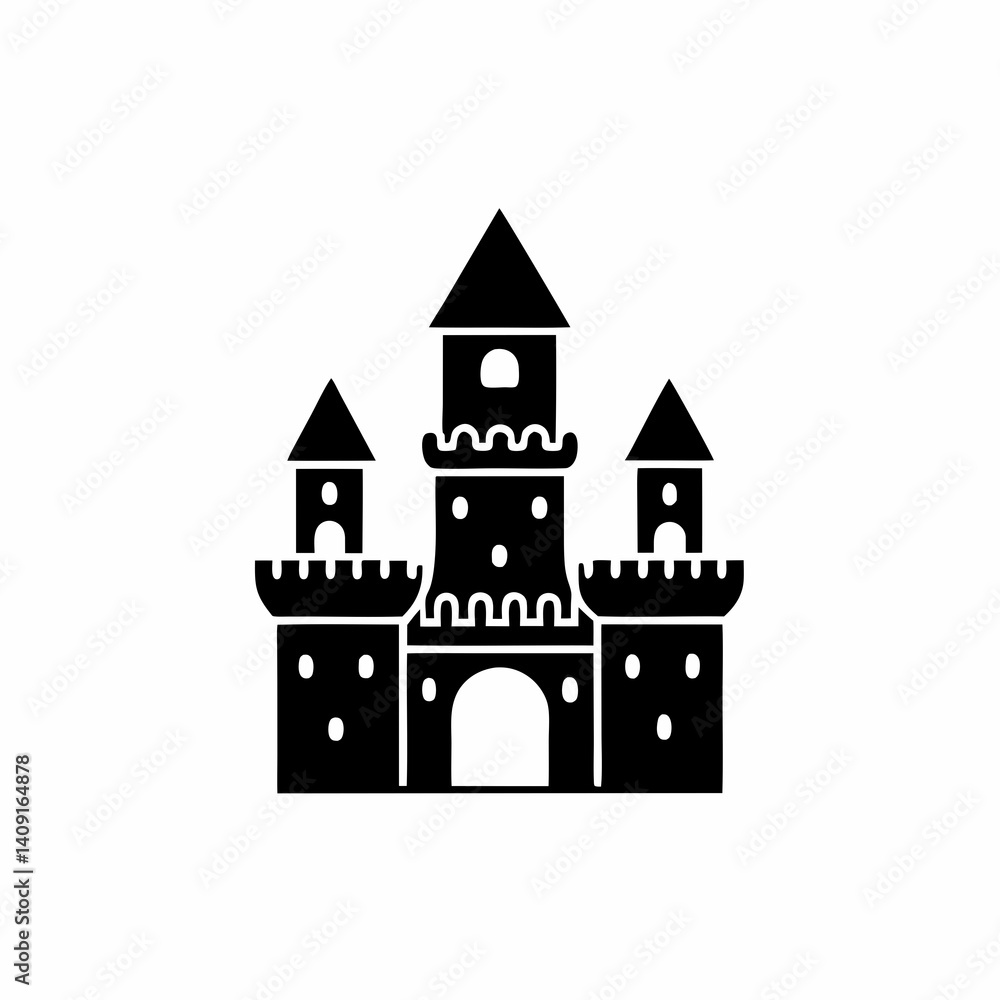 creative details Castle Icon Vector Illustration creative details Castle Icon Vector Illustration