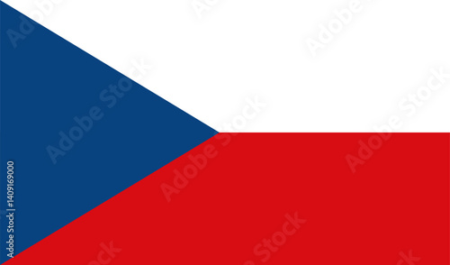 Czechia flag design. Czechia national flag Vector illustration. Czechia official color flag design.