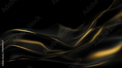 Wallpaper Mural Abstract black and gold waves creating dynamic motion, elegant swirling patterns, luxurious texture ideal for modern design, backgrounds, and artistic concepts in high-end creative projects Torontodigital.ca