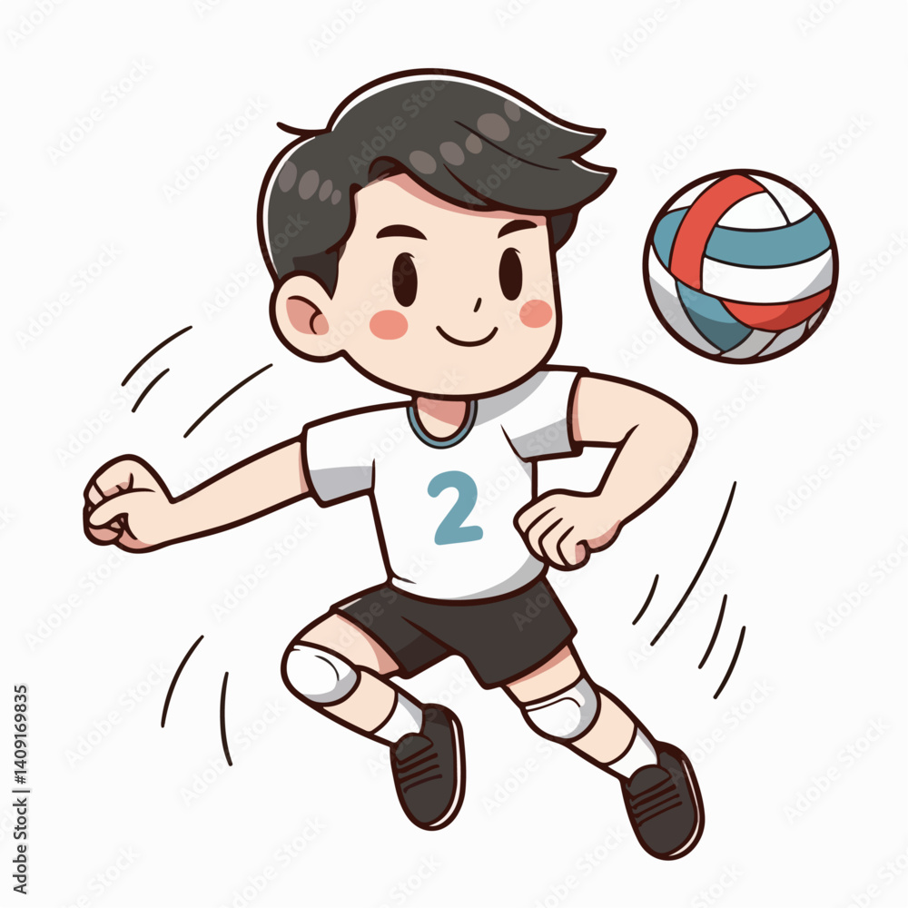volleyball player cartoon vector illustration volleyball player cartoon vector illustration