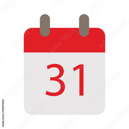 Simple Calendar Icon Showing the Date 31