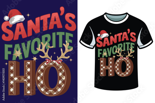 A festive for Santa, Christmas day t-shirt design 