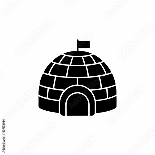 creative details Igloo Icon Vector Illustration
