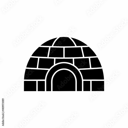 creative details Igloo Icon Vector Illustration