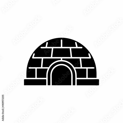creative details Igloo Icon Vector Illustration