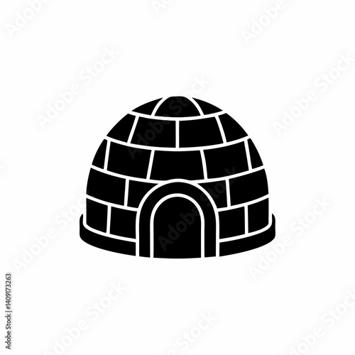 creative details Igloo Icon Vector Illustration