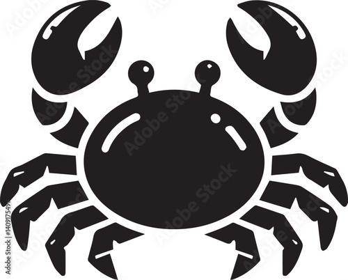 Beautiful Black Crab Vector Silhouette Art This Is An Editable And Printable Vector Eps File
