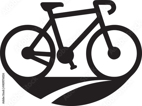 Shadowed Streets Black Bike VectorsInk Fusion Dark Bicycle Illustrations
