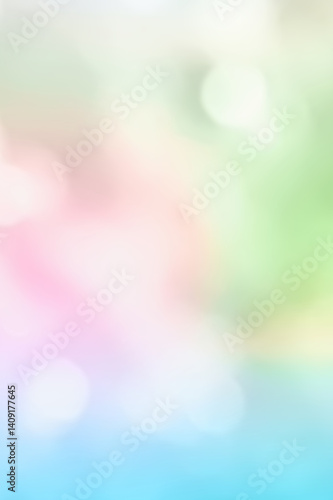 Colorful abstract vertical background bokeh lights. Sunlight defocused bokeh on blurry multicolored spring summer natural background.