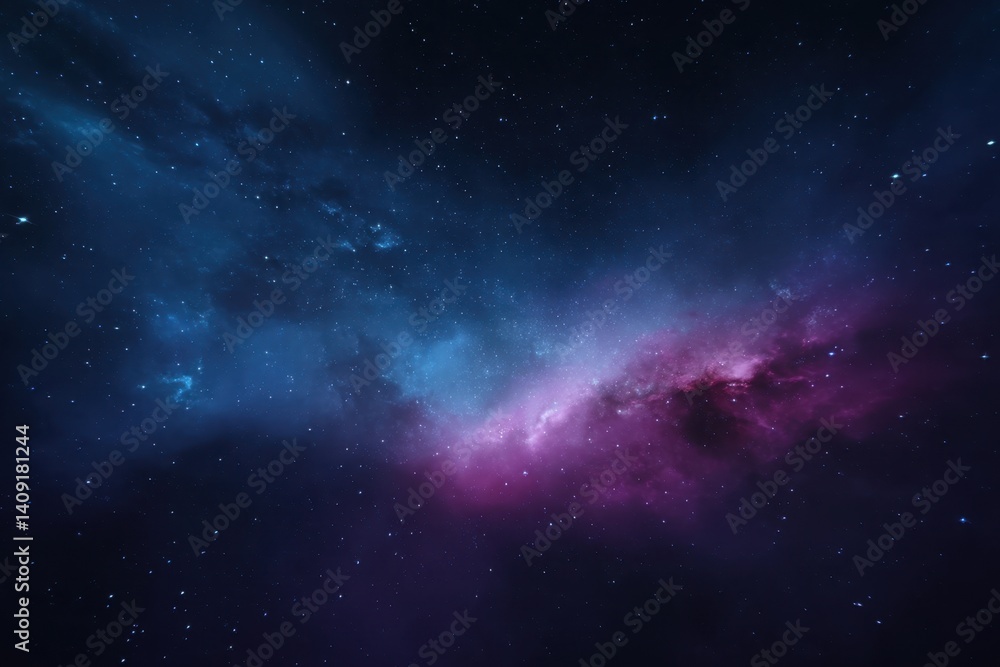 Ethereal cosmic nebula in deep space featuring vibrant magenta and blue hues with countless stars for exploration and discovery Ethereal cosmic nebula in deep space featuring vibrant magenta and blue hues with countless stars for exploration and discovery