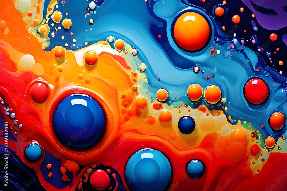 Obraz premium abstract colorful background with bubbles