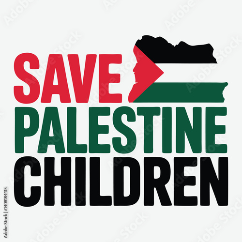 Save Palestine Children Palestine T-Shirt Design