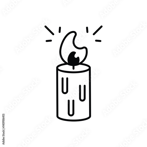 Candel icon vector stock illustration