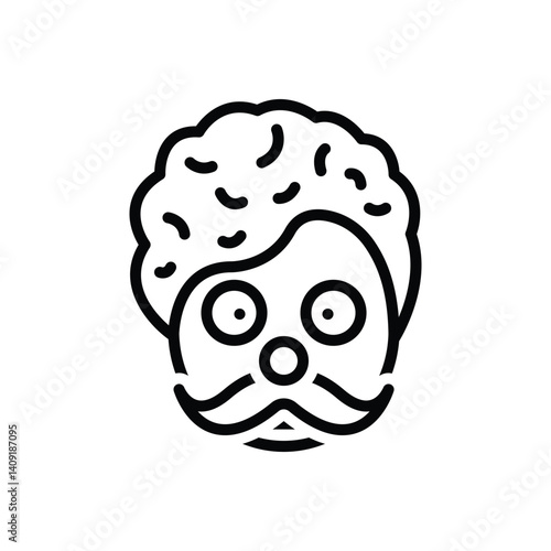Black line icon for joke