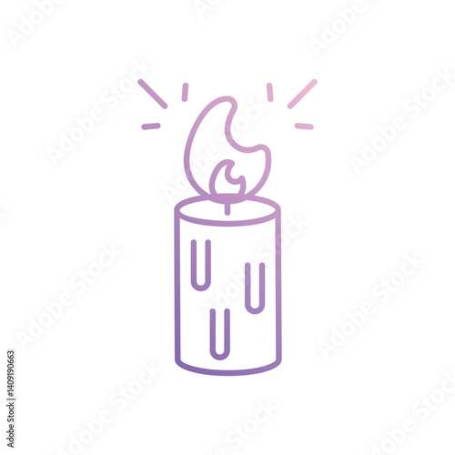 Candel icon vector stock illustration