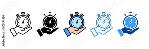 Time Mastery  Icon Set Multiple Style Collection