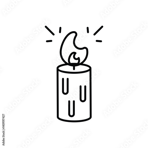 Candel icon vector stock illustration