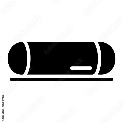 Flat Vector Icon Showcasing A Simple Yet Elegant Pictogram Of A Comfy Bolster Pillow