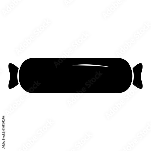 A Clean And Minimal Pictogram Vector Of A Soft Bolster Pillow Designed For Comfort And Relaxation