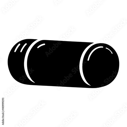 A Clean And Minimal Pictogram Vector Of A Soft Bolster Pillow Designed For Comfort And Relaxation