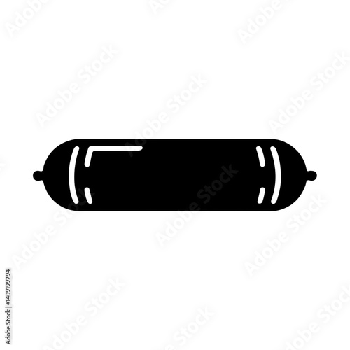 Contemporary Pictogram Vector Featuring A Bolster Pillow Icon Ideal For Bedding Or Home Decor Illustrations

