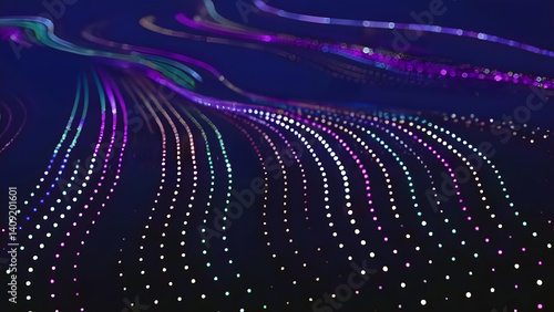 Endless flow of data particles