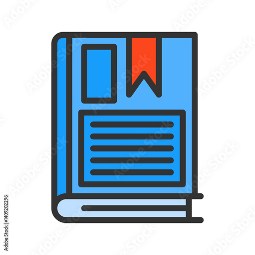 Book icon vector image. Suitable for mobile apps, web apps and print media.