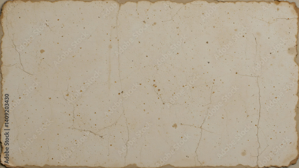 Fototapeta premium The underlying hue is a faded ecru, overlaid with a subtle stippling effect caused by the presence of tiny, discolored flecks. The overall impression is one of antiquity and gentle decay.