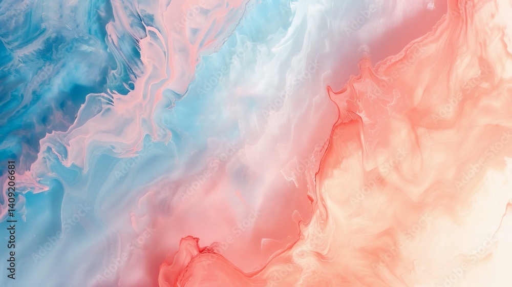 Soft Pastel Watercolor Background with Pink, Blue, and Peach Tones in an Abstract Fluid Art Design Soft Pastel Watercolor Background with Pink, Blue, and Peach Tones in an Abstract Fluid Art Design