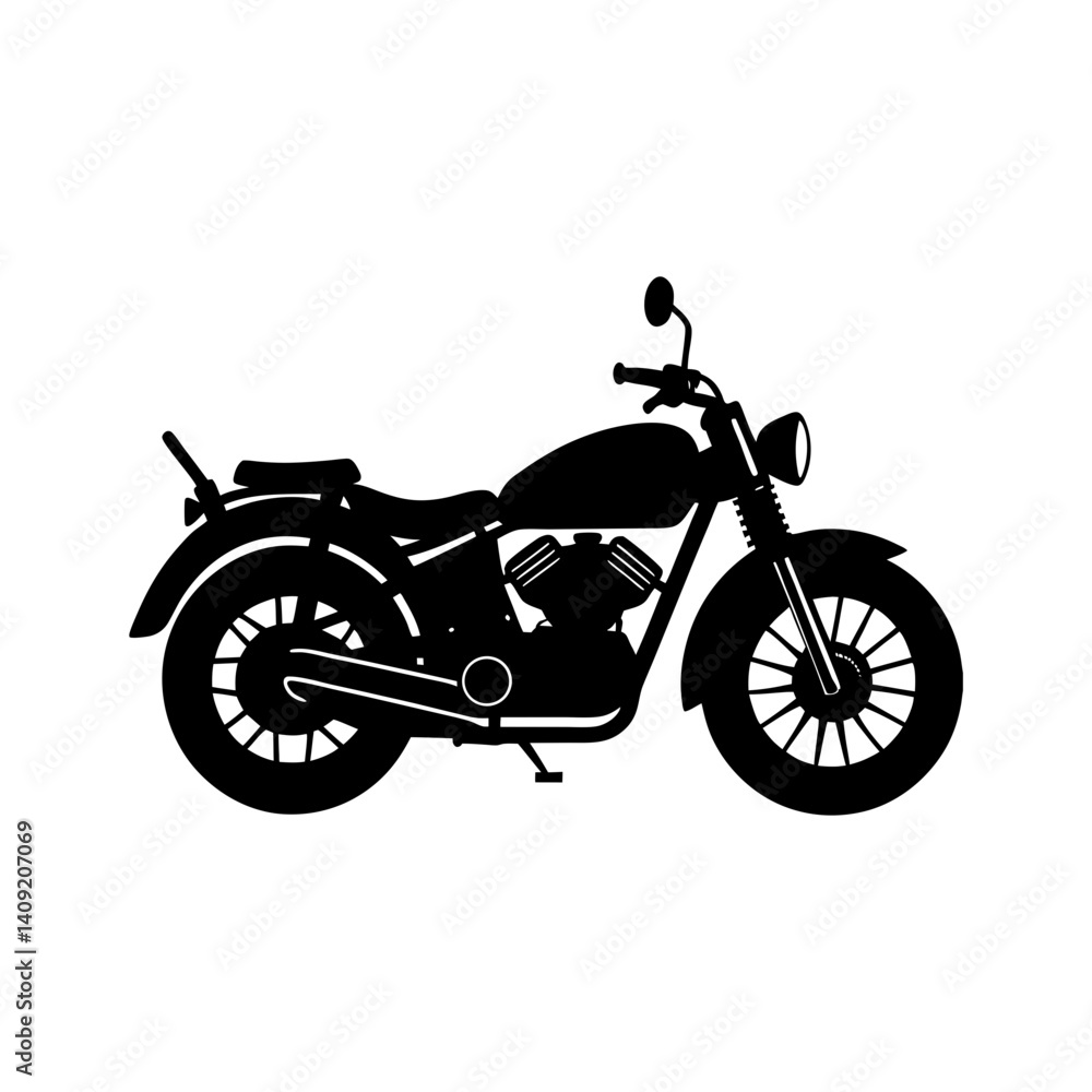 Obraz premium Motorcycle Silhouette vector illustration