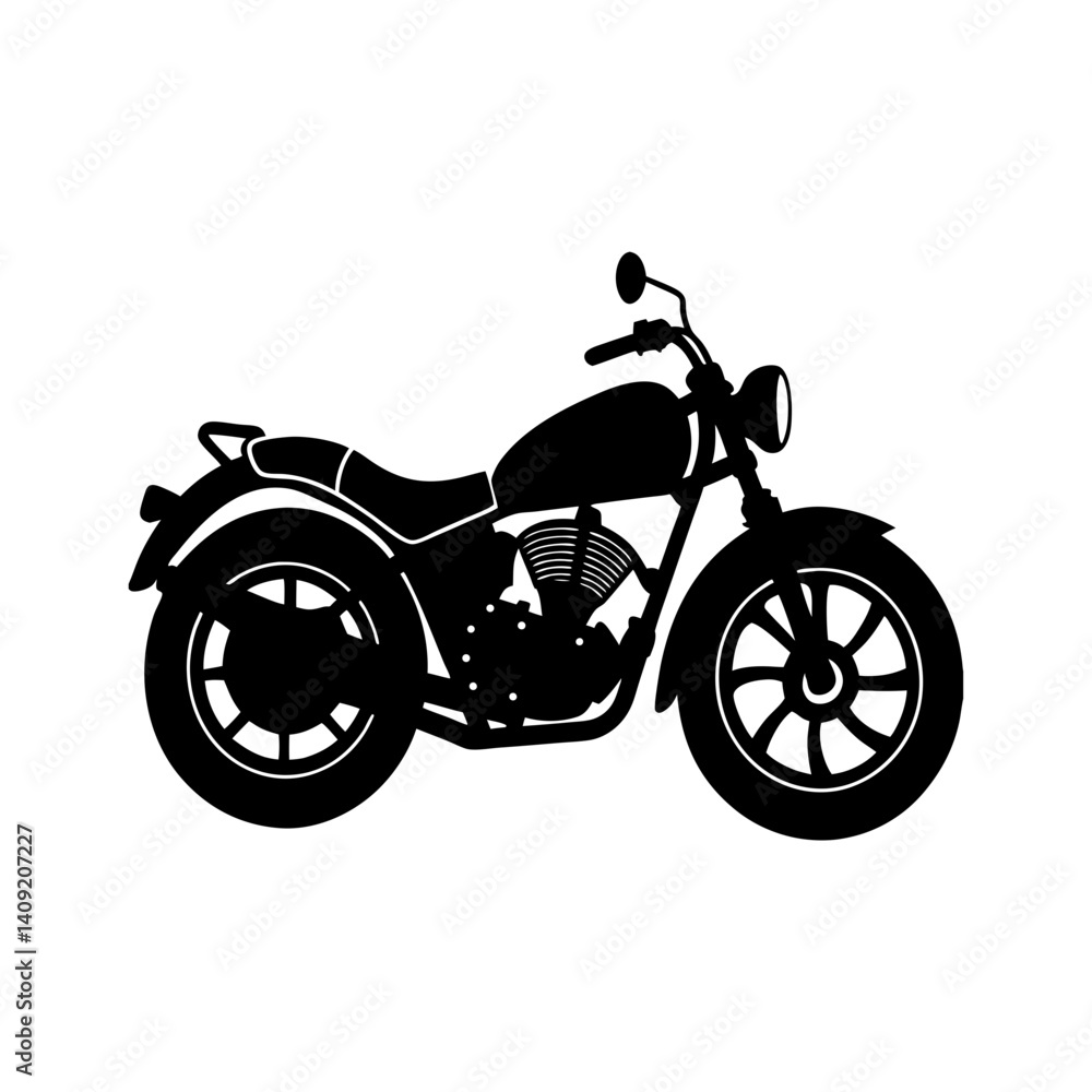 Fototapeta premium Motorcycle Silhouette vector illustration