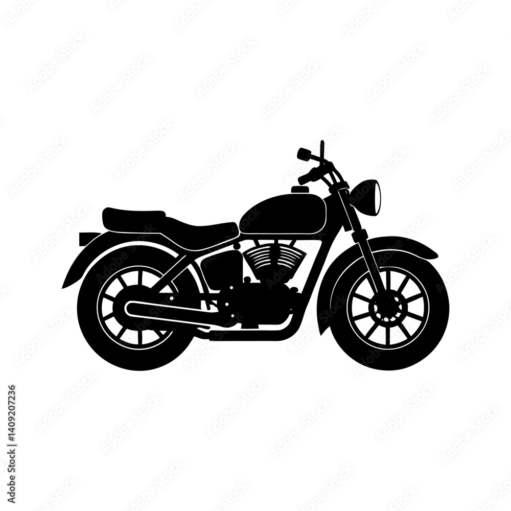 Fototapeta premium Motorcycle Silhouette vector illustration