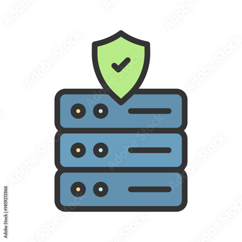Secure Server icon vector image. Suitable for mobile apps, web apps and print media.