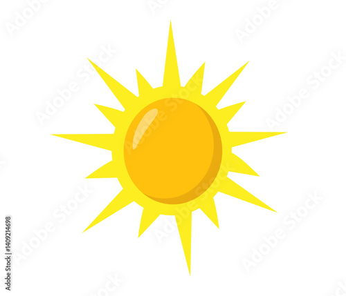 the sun on a white background,