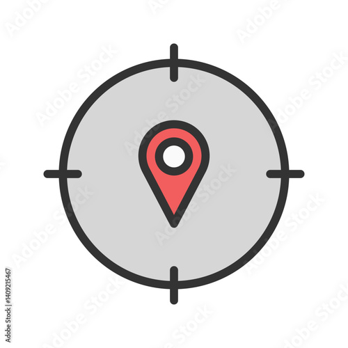 Free Download Target Location I icon vector image. Suitable for mobile apps, web apps and print media. - GFXLoad