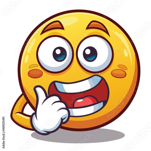 Excited face with hand gesture