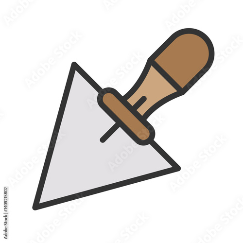 Trowel icon vector image. Suitable for mobile apps, web apps and print media.