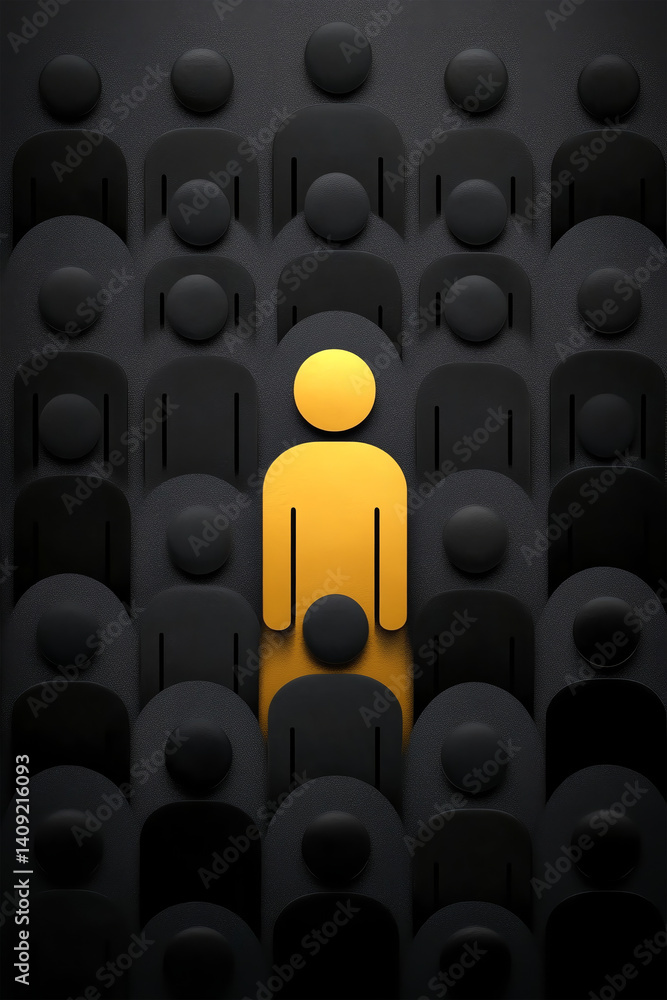 Obraz premium Be the one who dares to stand out in a world of sameness