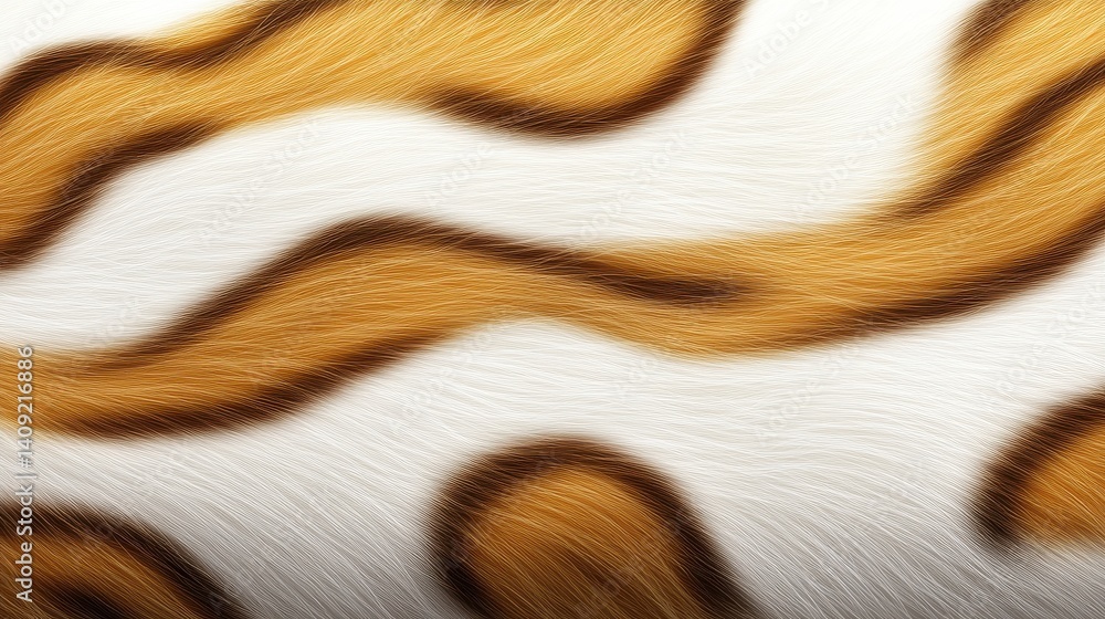A seamless tiger skin pattern showing bold, contrasting stripes and the rich texture of the fur, ideal for fashion or wildlife-themed designs.