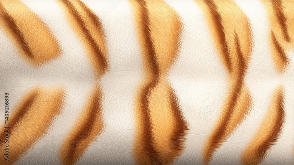 A seamless tiger skin pattern showing bold, contrasting stripes and the rich texture of the fur, ideal for fashion or wildlife-themed designs.