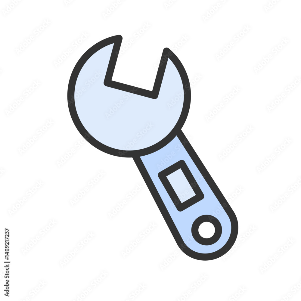 Wrench icon vector image. Suitable for mobile apps, web apps and print media. Wrench icon vector image. Suitable for mobile apps, web apps and print media.
