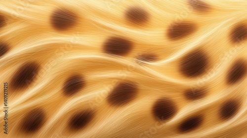 Obraz na płótnie Close-up shot of detailed leopard fur texture with fine hair strands and realistic shading, capturing natures beauty. w salonie