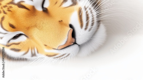 Obraz na płótnie Detailed shot of tiger stripes on a wild tiger's coat, with sharp contrasts and smooth fur texture, perfect for animal and wildlife designs. w salonie