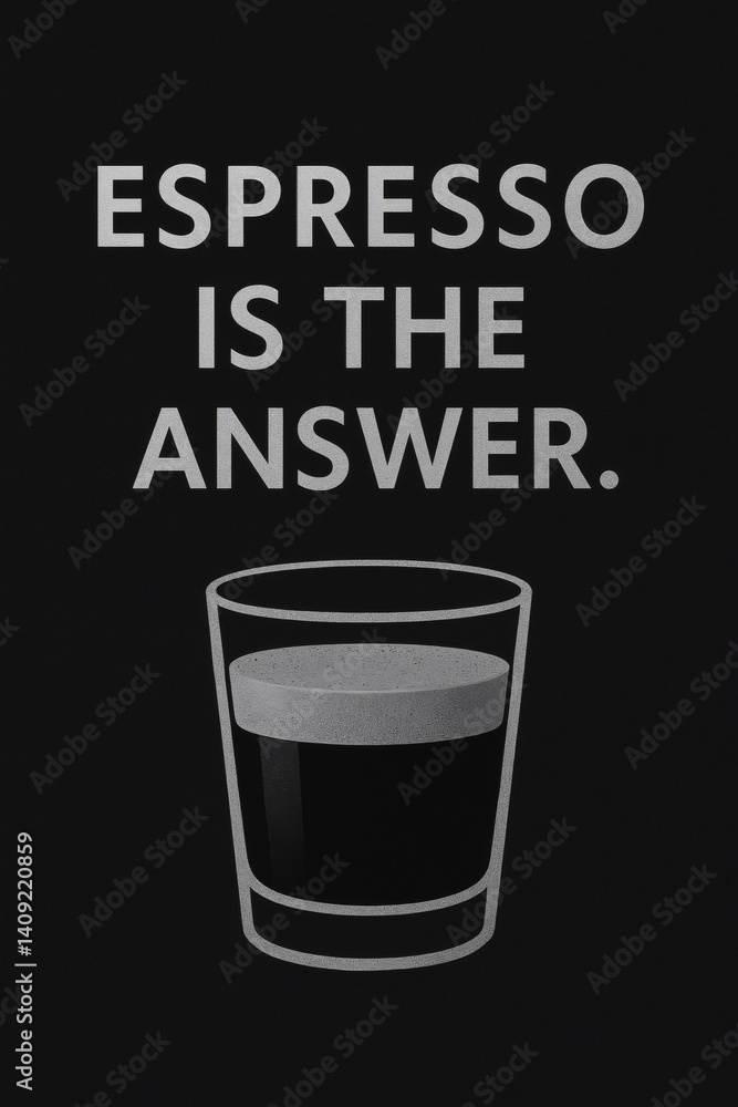 A visual representation, featuring a glass of dark coffee against a black background, with the text A visual representation, featuring a glass of dark coffee against a black background, with the text