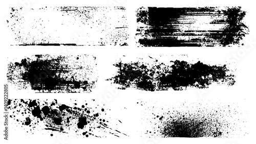 Black and white grunge. Distress overlay texture. Abstract surface dust and rough dirty wall background, Set of Grunges, Black grunge texture background. Distress overlay texture. Abstract surface dus