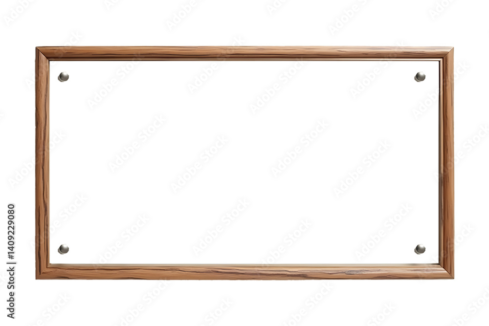 Mixed materials: wood, glass, and metal frames nested, transparent background Mixed materials: wood, glass, and metal frames nested, transparent background